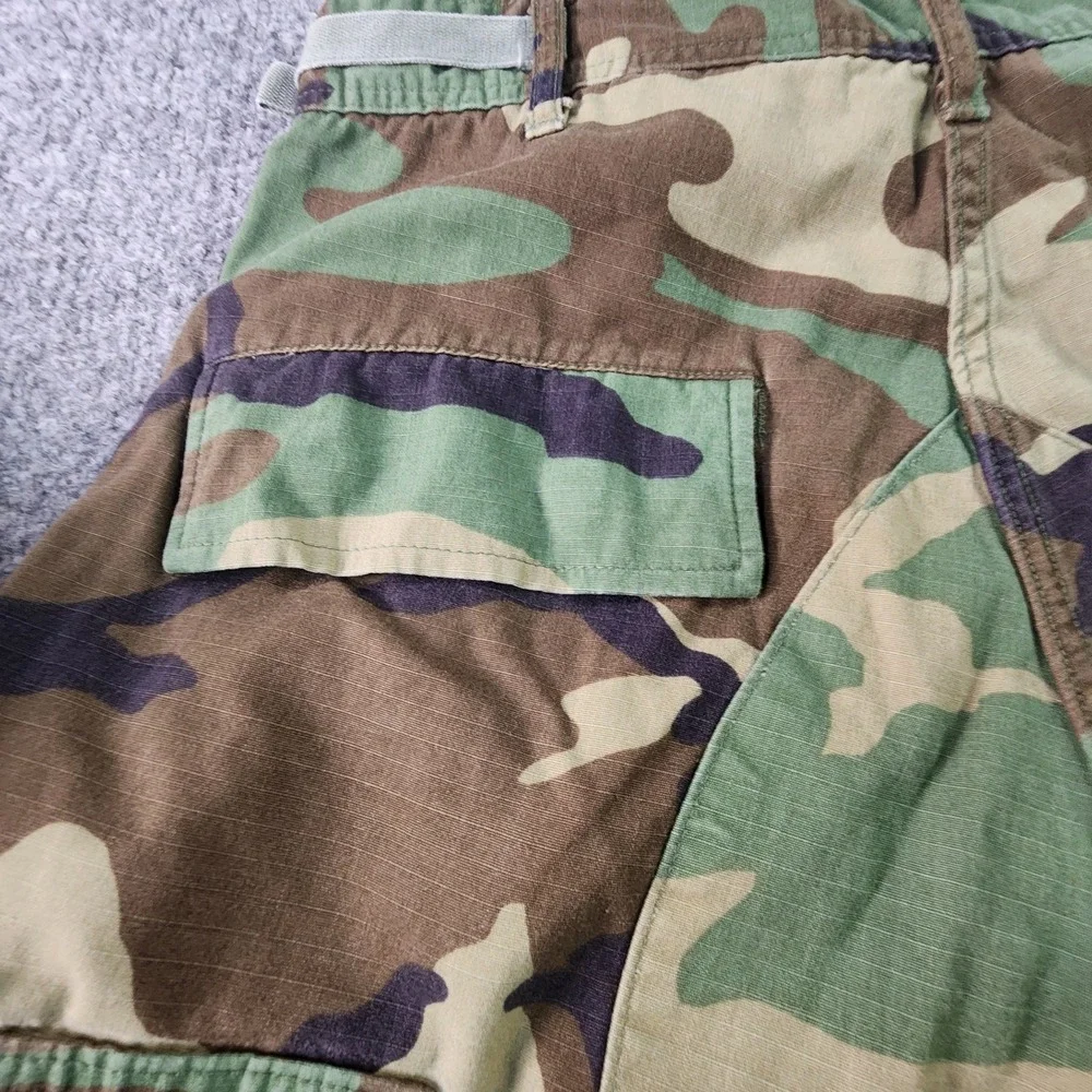 Vtg 90s US Army M81 Woodland Camo BDU Cargo Snap Fly Pants Mens Small Long 31x33